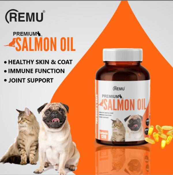 Remu Salmon Oil Supplements For Cats And Dogs – 120 Ml - Image 2