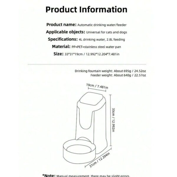 Pet Food and Water Dispenser (Design E) - Image 5