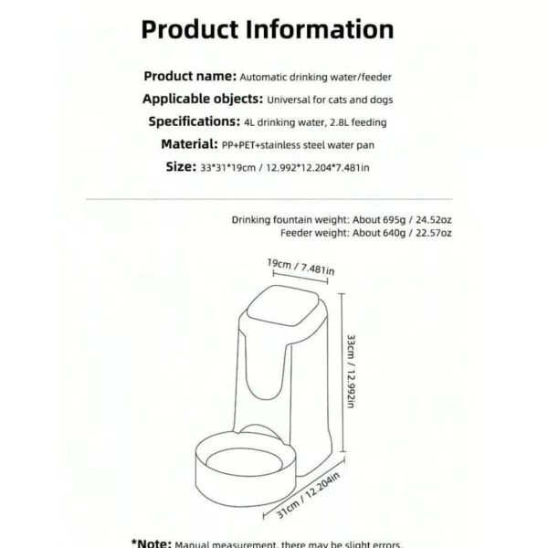 Pet Food and Water Dispenser (Design E) - Image 5