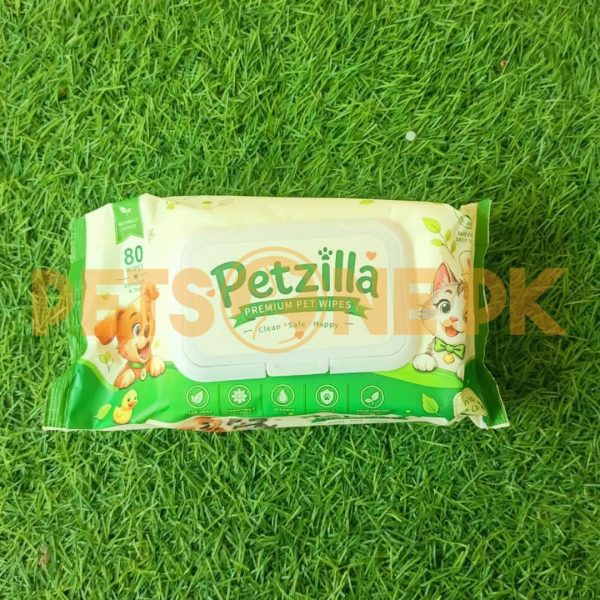Petzilla Wipes For Pets – 80 Wipes Pack - Image 2