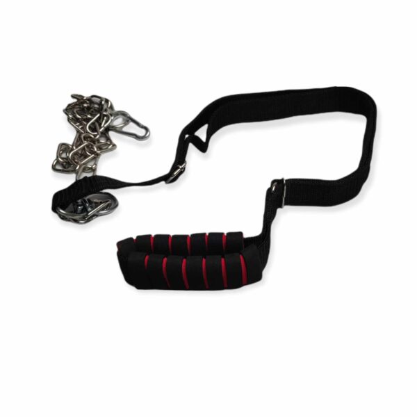 6.5 Feet Nylon Belt and Chain Leash with Choke Chain Collar – 3 in 1 - Image 5