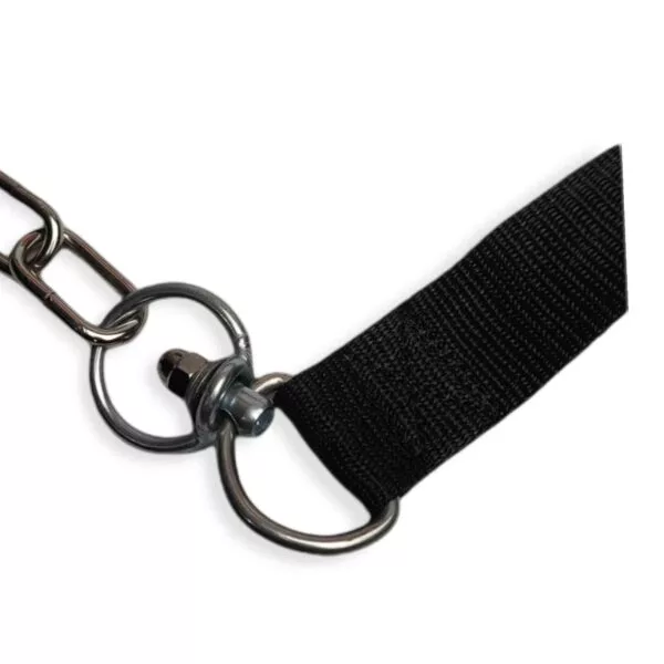 6.5 Feet Nylon Belt and Chain Leash with Choke Chain Collar – 3 in 1 - Image 6