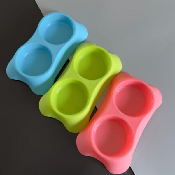 Plastic Dual Pet Food/ Water Bowl - Image 2