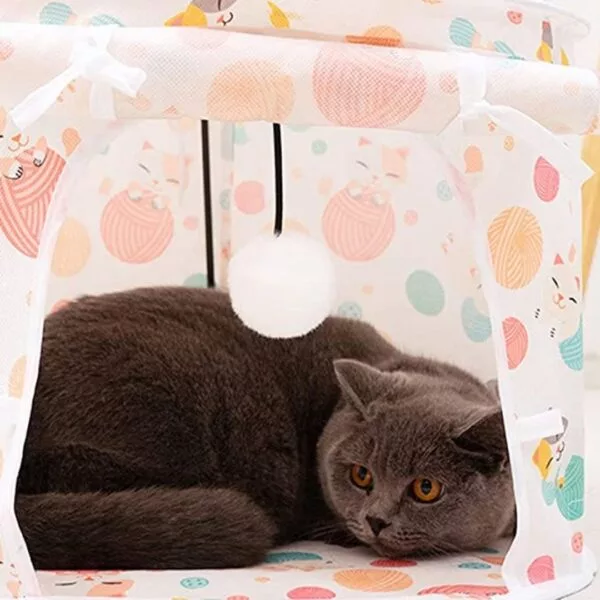 Premium Indoor Home Foldable Soft Cat Tunnel Tubes  – Castle - Image 4