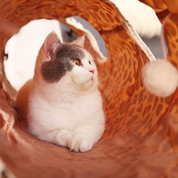 Premium Indoor Home Foldable Soft Cat Tunnel Tubes  – Castle - Image 9