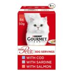 Purina Gourmet Mon Petit Wet Cat Food (Cod Sardine and Salmon 6 x 50g)
