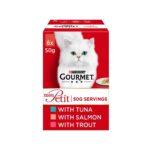Purina Gourmet Mon Petit Wet Cat Food (Tuna, Salmon and Trout 6 x 50g)