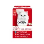 Purina Gourmet Mon Petit Wet Cat Food (Tuna, Salmon and Trout 6 x 50g)