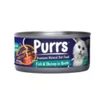 Purrs Wet Cat Food Fish And Shrimp in Broth – 130g