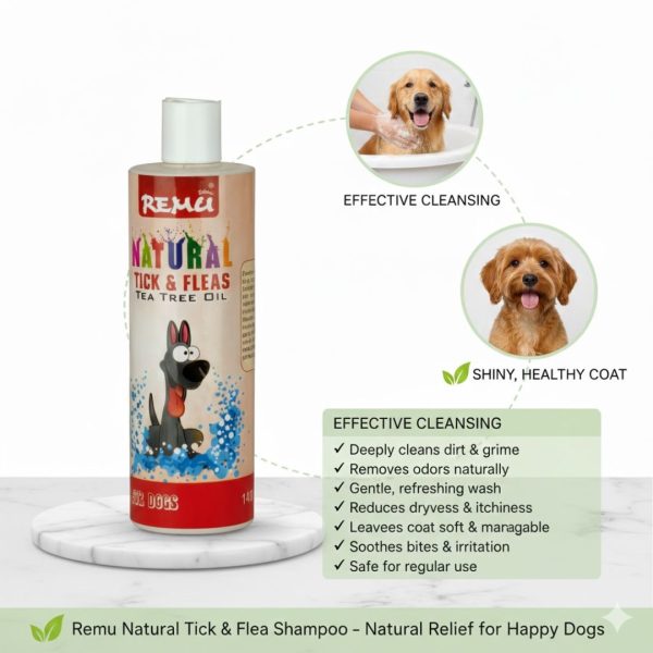 Remu Natural Tick & Flea Shampoo with Tea Tree Oil - Image 6