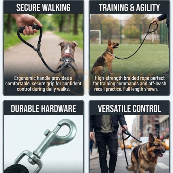 Round Nylon Dog Leash – 5 Feet - Image 4