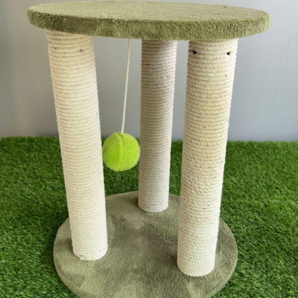 Scratching Post For Cats – 3 Pole Round Top Design - Image 2