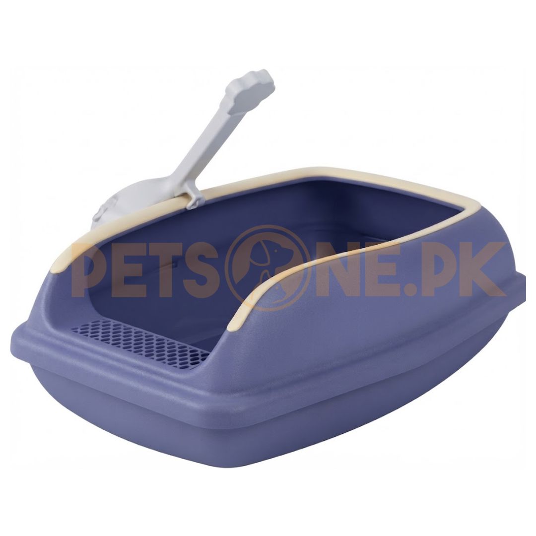 Semi-Enclosed Litter Tray With Strainer (1) Semi-Enclosed Litter Tray With Strainer - Image 1