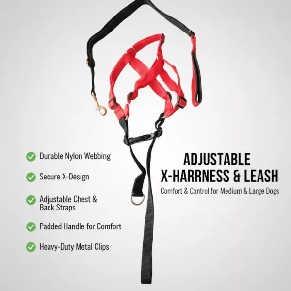 Dog X-Harness n Leash for Medium n Large Dogs– Adjustable - Image 6