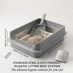 Stainless Steel Kitty Litter Tray with Rim - Image 2