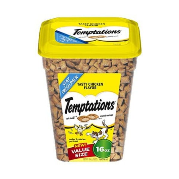 Whiskas Temptations Classic Crunchy Cat Treat Chicken Mega Tub - Image 2