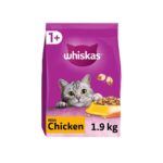 WHISKAS 1+ Cat Complete Dry with Chicken – 1.9 KG