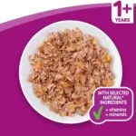 WHISKAS 1+ Cat Pouches Pure Delight Poultry Selection Shred in Jelly 12 x 85g - Image 2