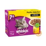 WHISKAS 7+ Cat Pouches Poultry Selection in Gravy 12 x 100g