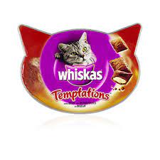 WHISKAS Temptations with Beef – 60g