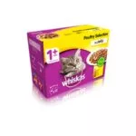 WHISKAS 1+ Cat Pouches Casserole Poultry Selection in Jelly 12 x 100 g
