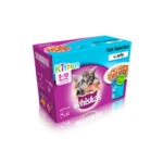 WHISKAS 2-12 Months Kitten Fish Selection in Jelly – 12 Pouch Box