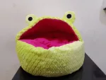 Semi- Enclosed Filling Round With Frog Shap Cat Bed Design – D - Image 5