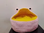 Semi- Enclosed Filling Round With Frog Shap Cat Bed Design – D - Image 8