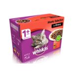 Whiskas 1+ Cat Pouches Casserole Meaty Selection in Gravy 12 x 100g