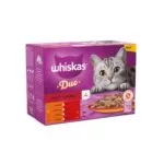 Whiskas 1+ Pouches Duo Meaty In Jelly – 12 Pouch Box