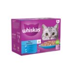 Whiskas 1+ Pouches Favorite Fish In Jelly – 12 Pouch Box
