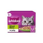 Whiskas 1+ Pouches Mixed Menu In Jelly – 12 Pouch Box