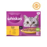 Whiskas 1+ Pouches Poultry Feasts In Gravy – 12 Pouch Box