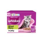 Whiskas Kitten Pouches Mixed Menu In Jelly – 12 Pouch Box