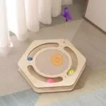 Wooden Cat Playing Track Tower Hexagon Shape
