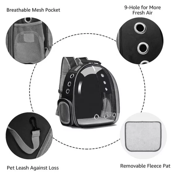 Cat Backpack / Cat Carrying Bag / Transparent Back - Image 9