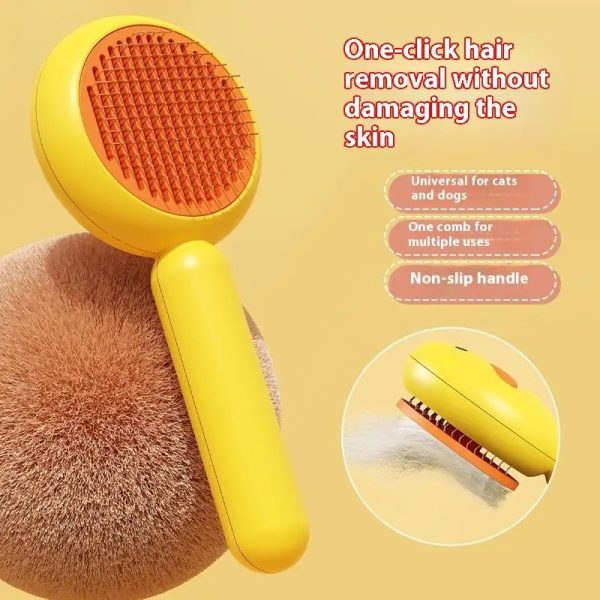 Duck Design Self Cleaning Button Brush For Cats And Dogs - Image 2