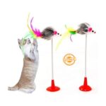 Mouse Funny Cat Playing Stick With Vertical Bangs Sucker