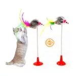 Mouse Funny Cat Playing Stick With Vertical Bangs Sucker