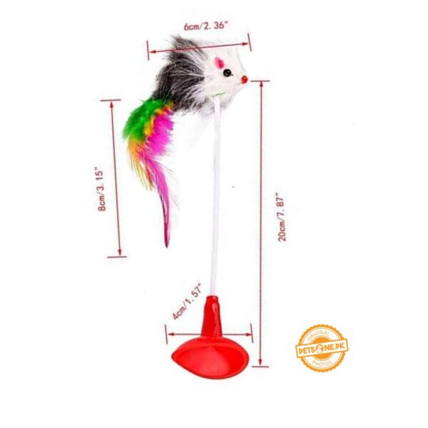 Mouse Funny Cat Playing Stick With Vertical Bangs Sucker - Image 2