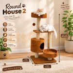 Scratching Post For Cats – Round House 2 Design