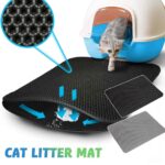 Cat Litter Mat With Double Layer / Waterproof Pet Litter Box Mat Non-slip Sand Washable Mat