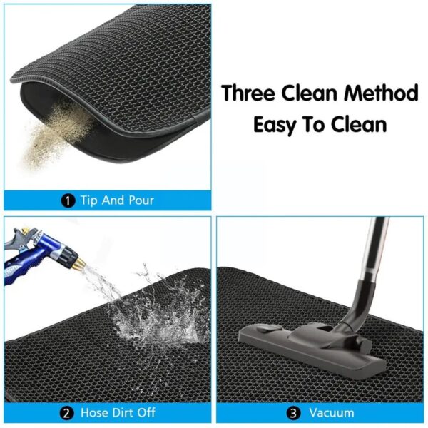 Cat Litter Mat With Double Layer / Waterproof Pet Litter Box Mat Non-slip Sand Washable Mat - Image 8