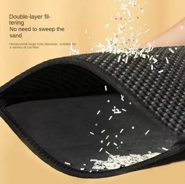 Cat Litter Mat With Double Layer / Waterproof Pet Litter Box Mat Non-slip Sand Washable Mat - Image 7