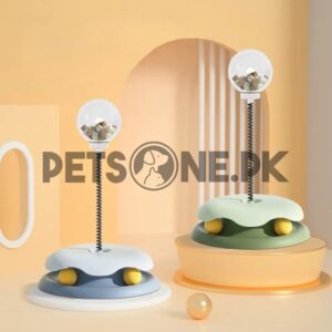 Interactive Pet Feeding Dispenser Ball With Spring