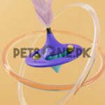 Interactive Wall Hanging Cat Tumbler Toy With Feather - Image 3