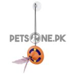 Interactive Wall Hanging Cat Tumbler Toy With Feather - Image 4