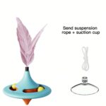 Interactive Wall Hanging Cat Tumbler Toy With Feather - Image 6