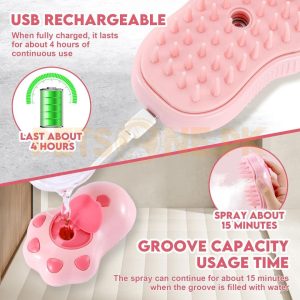 3 In 1 Cat Steamy Massage Brush For Cats