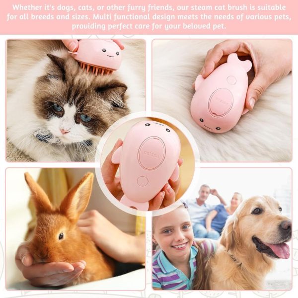 3 In 1 Cat Steamy Massage Brush For Cats - Image 2